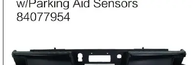 Бампер в сборе, задний чёрный w/Parking Aid Sensors 84077954 — Chevrolet CHEVY SILVERADO 2016-2018