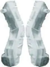 Передний бампер Plastic опора (V97) 6400A593 R6400A594 — Mitsubishi Pajero V97 2007-2010