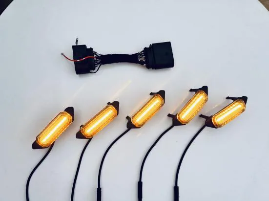 Jetour T2 решётка радиатора жёлтый фонарь (Universal жёлтый LED без connector провод) — Chery