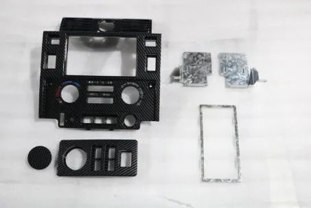 Land Rover старый Defender Dashboard Double DIN карбон Look — Land Rover
